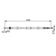 Трос ручника Bosch Fiat Panda (319) 3 2012 – 2020 1 987 482 528 Z8E2S8 B C2528