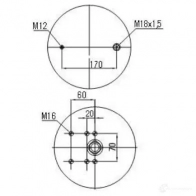 Пневмобаллон BPW 44ZEF MW 26550054 0542943250 - Изображение 3