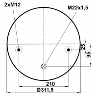 Пневмобаллон BPW KP1NM TA 1437220415 0542941850 - Изображение 4