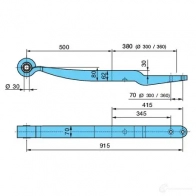 Листовая рессора BPW MP X5TM 40398083 0508213960 - Изображение 3