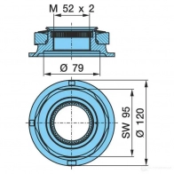 Гайка шруса BPW 0526647060 48098375 3XKS S