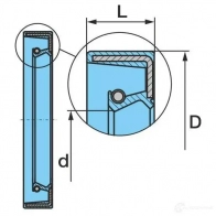 Сальник ступицы колеса BPW 22282776 0256640400 LY JPCU