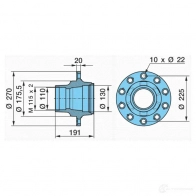 Ступица колеса BPW B65 14 0327227200 1264455884 - Изображение 3
