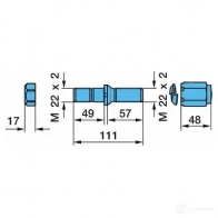 Шпилька колеса BPW 1225426275 NK7G Z7Y 0980613090
