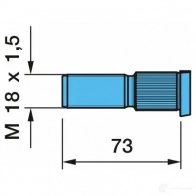 Шпилька колеса BPW 8CO8 L 1424181775 0329601120