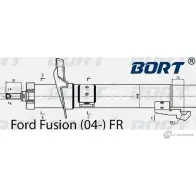 Стойка амортизационная газомасляная передняя правая BORT G22048042R 1422495474 UX6I N JHQGTJ3