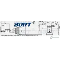 Стойка амортизационная газомасляная передняя правая BORT BBSV1 G22254007R 1422495670 06G7 G