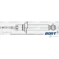 Стойка амортизационная газомасляная задняя BORT N SRAO TOL8AJ G41245001 1422495765