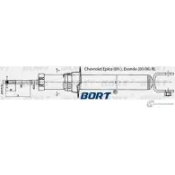 Стойка амортизационная газомасляная задняя левая BORT 1422495770 G41245012L H 075KK R0RUK