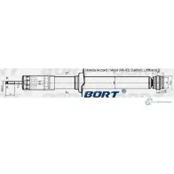 Стойка амортизационная газомасляная задняя BORT G41245028 3D7PL2E CH EFX 1422495777