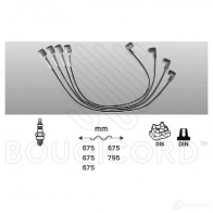 Высоковольтные провода зажигания, комплект BOUGICORD 3285195862047 AK NWRE 1845301 6204